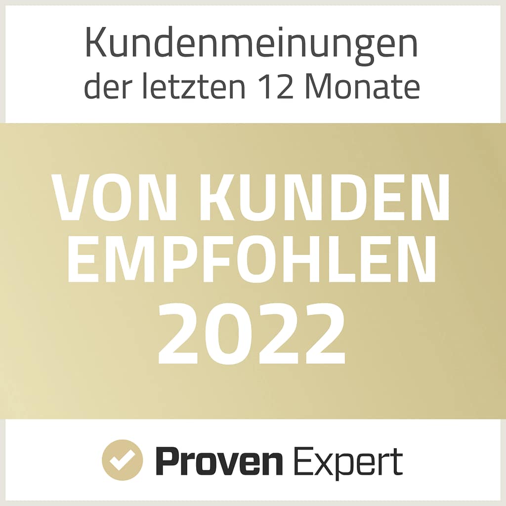Von Kunden empfohlene Auszeichnung 2022 für herausragendes Coaching in Work-Life-Balance und Stressbewältigung.
